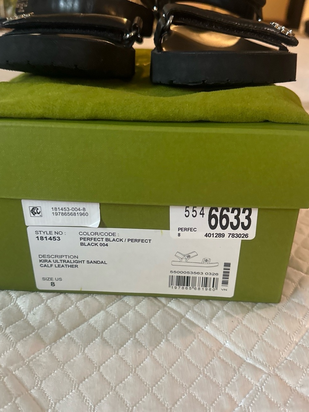Tory Burch women’s ' Kira Sport Slim Sandal - Black size 8 - Picture 3 of 6